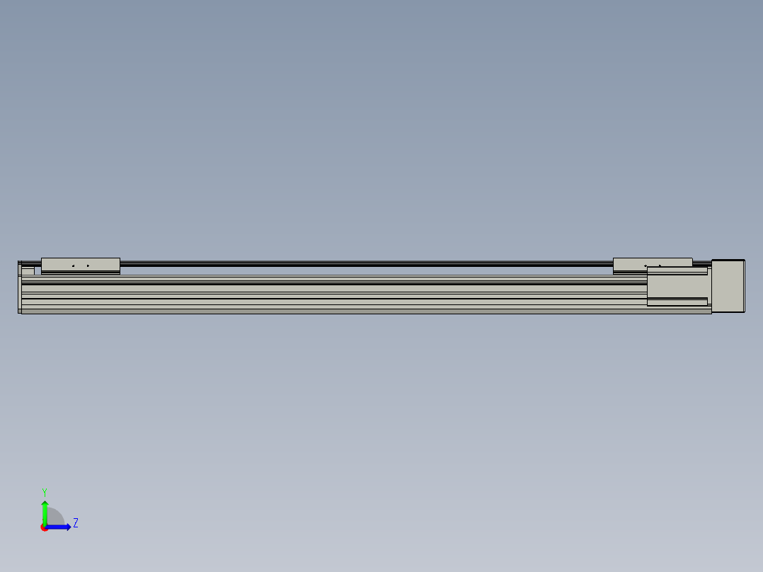 直线模组WG-LHA12-S850-R设计图纸左视图