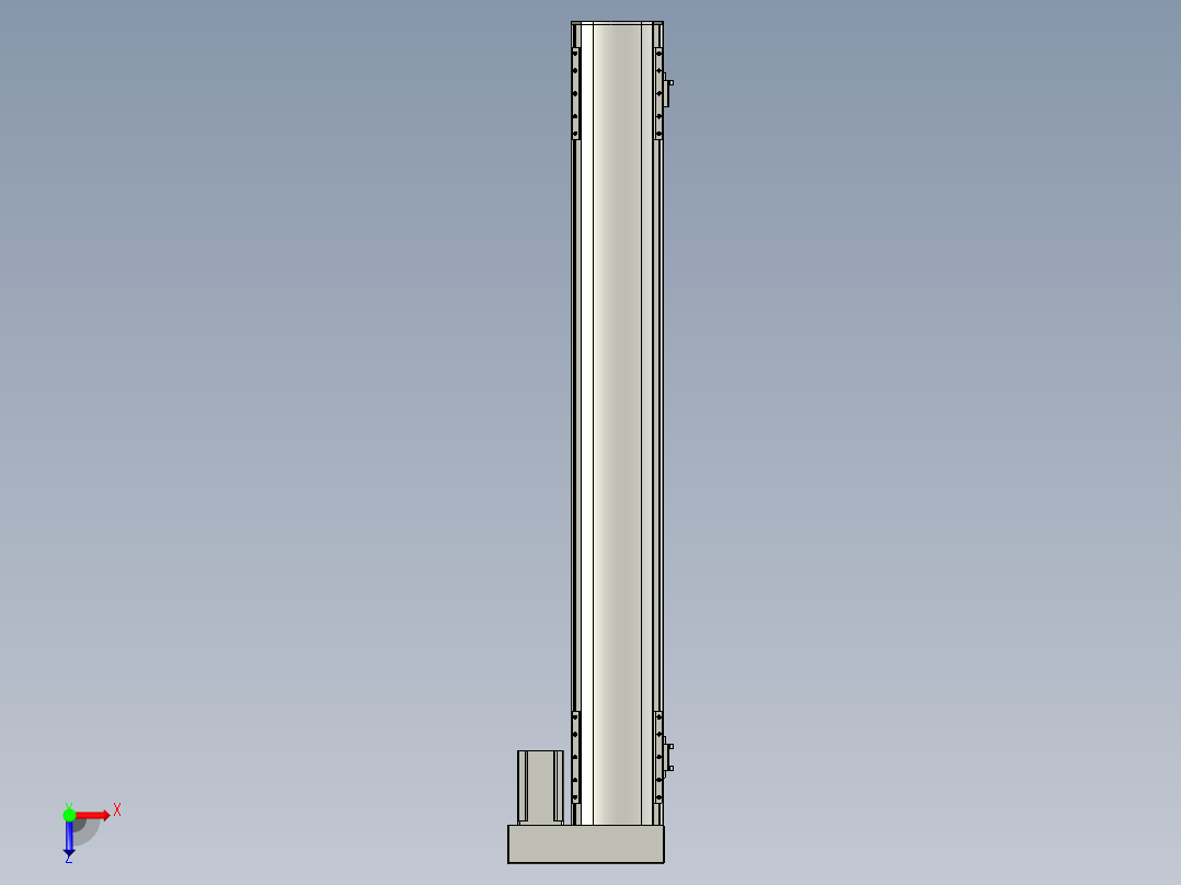 直线模组WG-LHA12-S850-R设计图纸俯视图