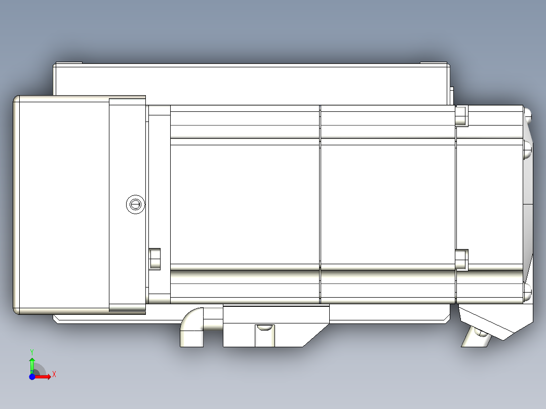 同步带全封闭直线模组TPA-HCB-120D-90-L750-ML-Y-P40-N3前视图