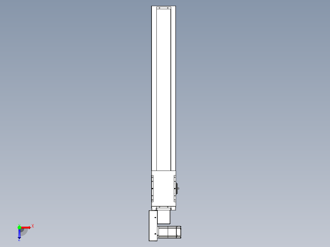 同步带全封闭直线模组TPA-HCB-120D-90-L750-ML-Y-P40-N3俯视图