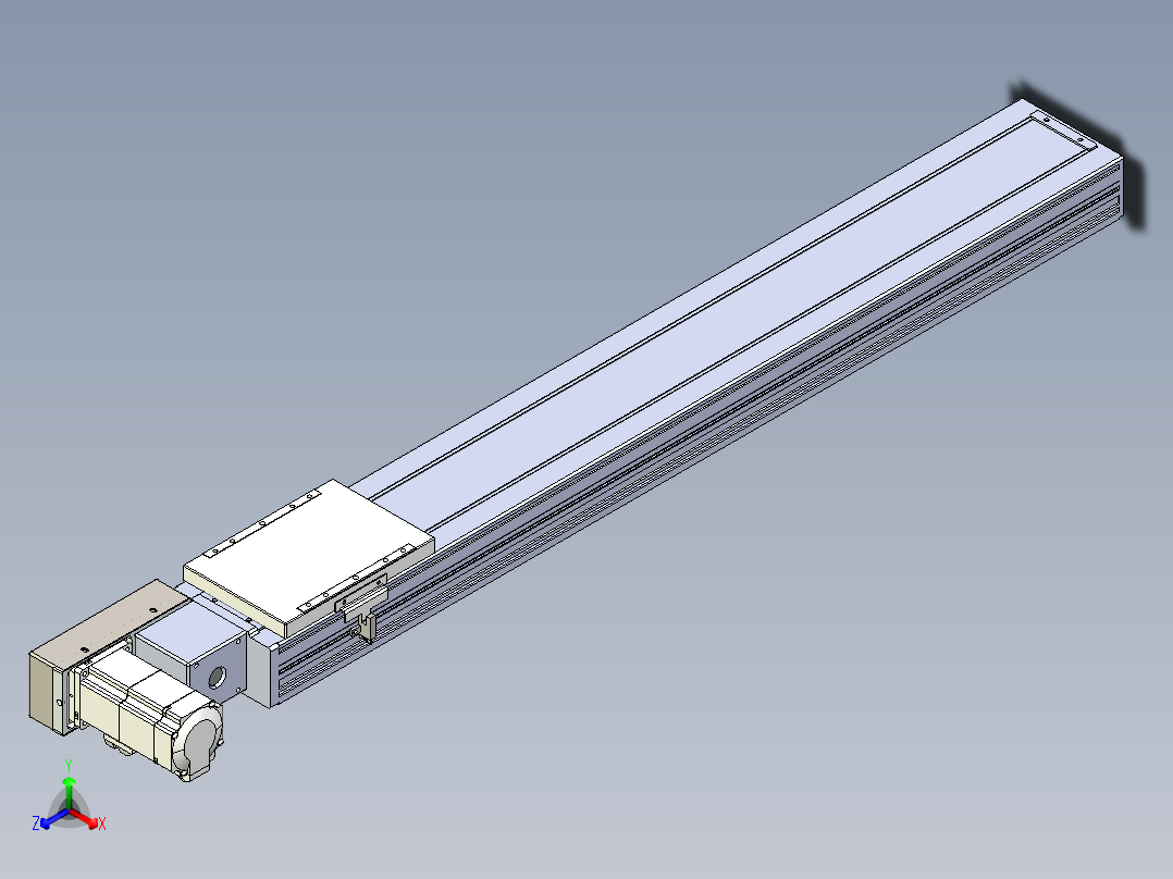 同步带全封闭直线模组TPA-HCB-120D-90-L750-ML-Y-P40-N3正等轴测图
