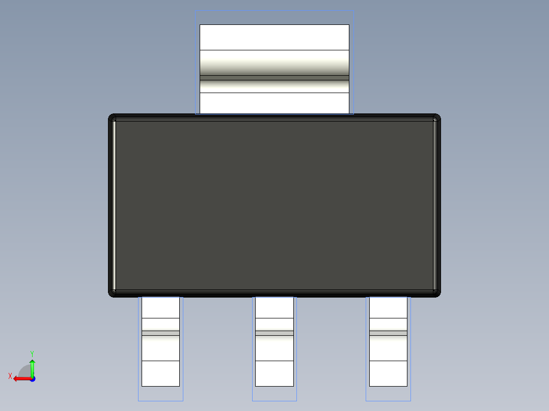 分立半导体元件封装-TO-261AA后视图