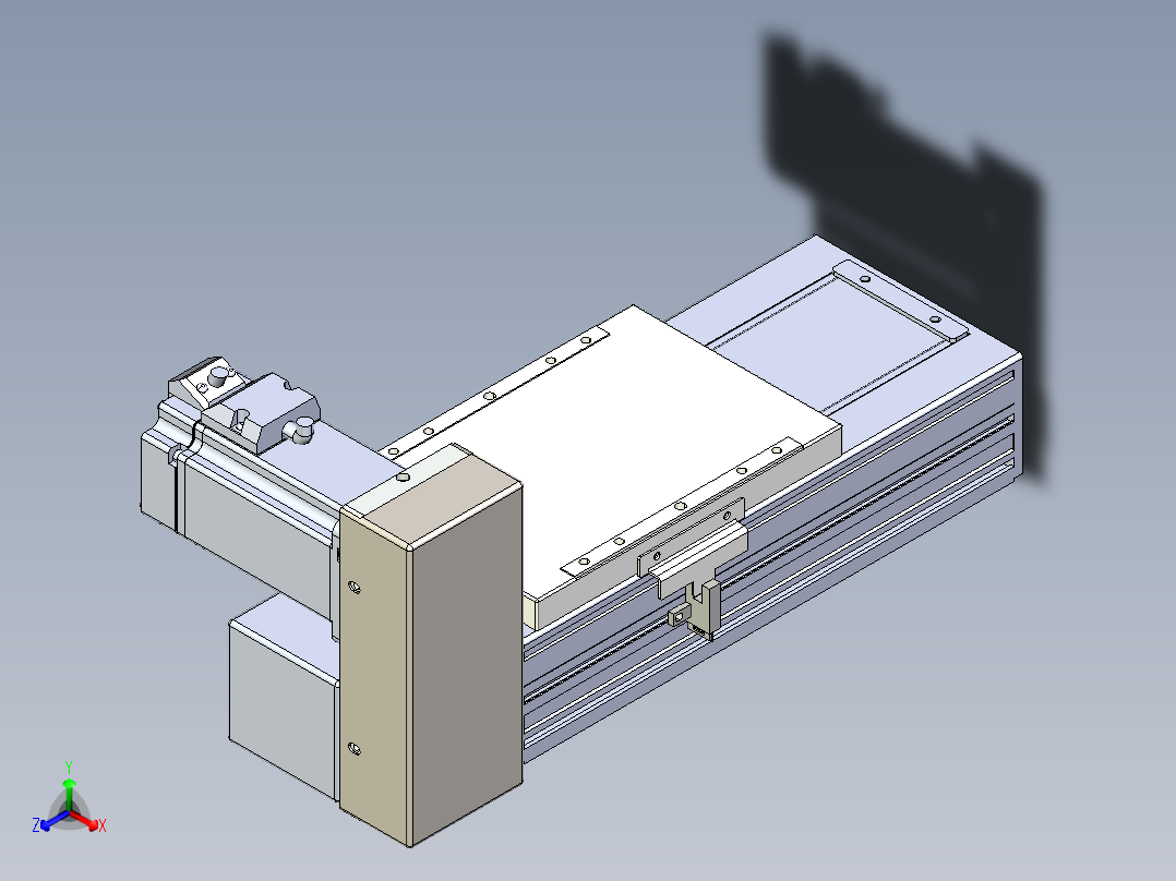 同步带全封闭直线模组TPA-HCB-120D-90-L50-RU-C-P40-N3正等轴测图