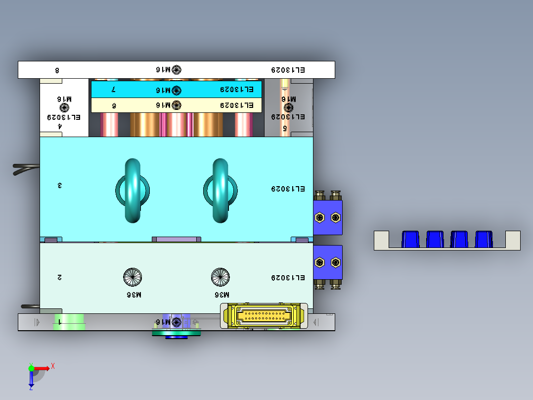 丰田卡罗拉后雨挡3D结构图+模流俯视图