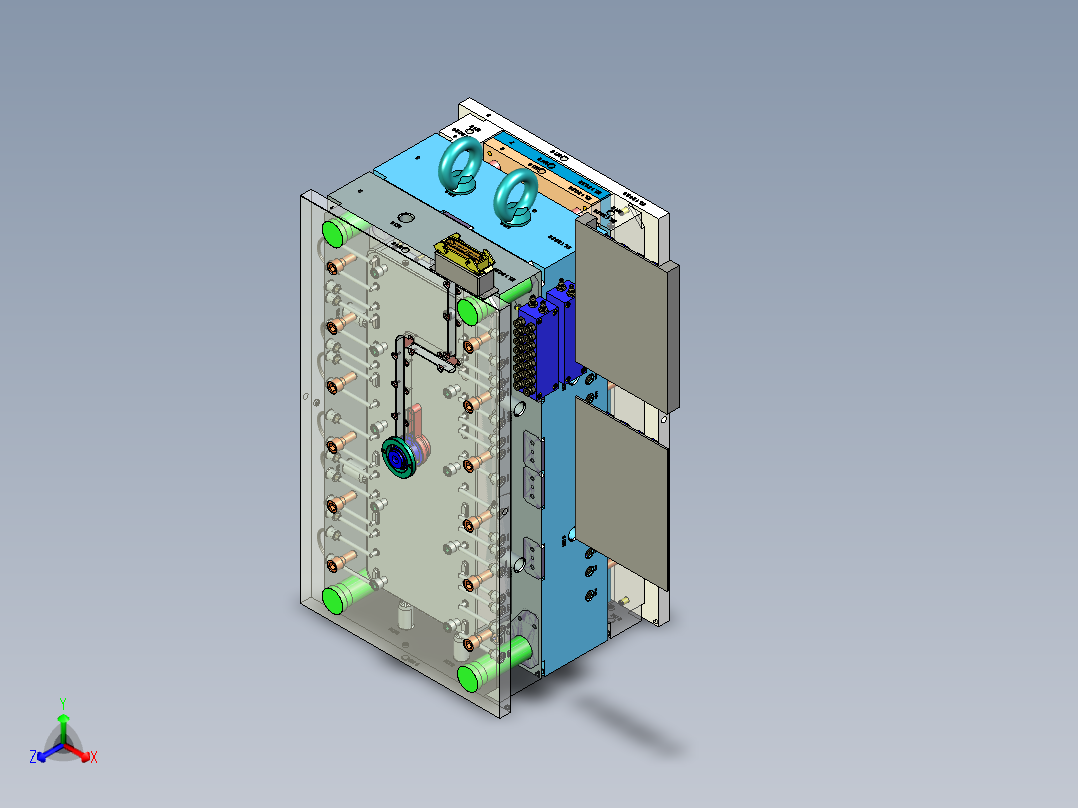 丰田卡罗拉后雨挡3D结构图+模流正等轴测图