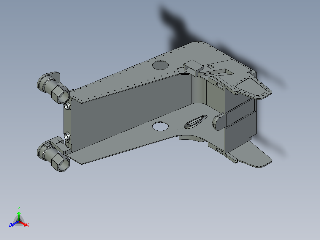 飞机弹射座椅正等轴测图