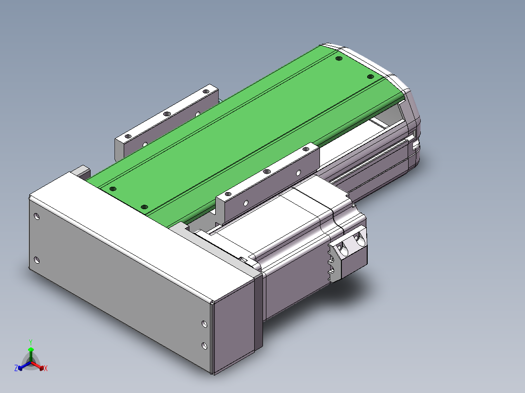 MTH丝杆半封闭模组MTH10-BL-60正等轴测图