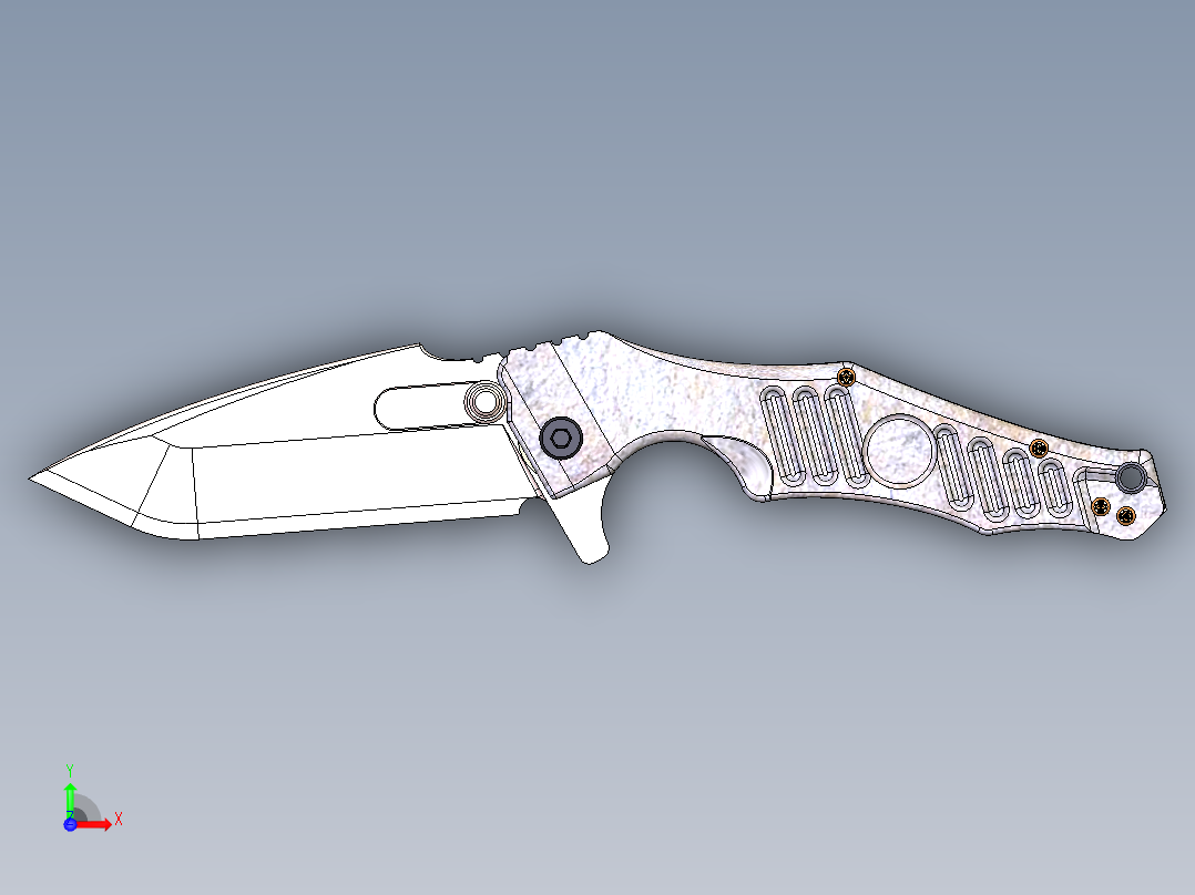 折叠刀+O-Kisaku前视图