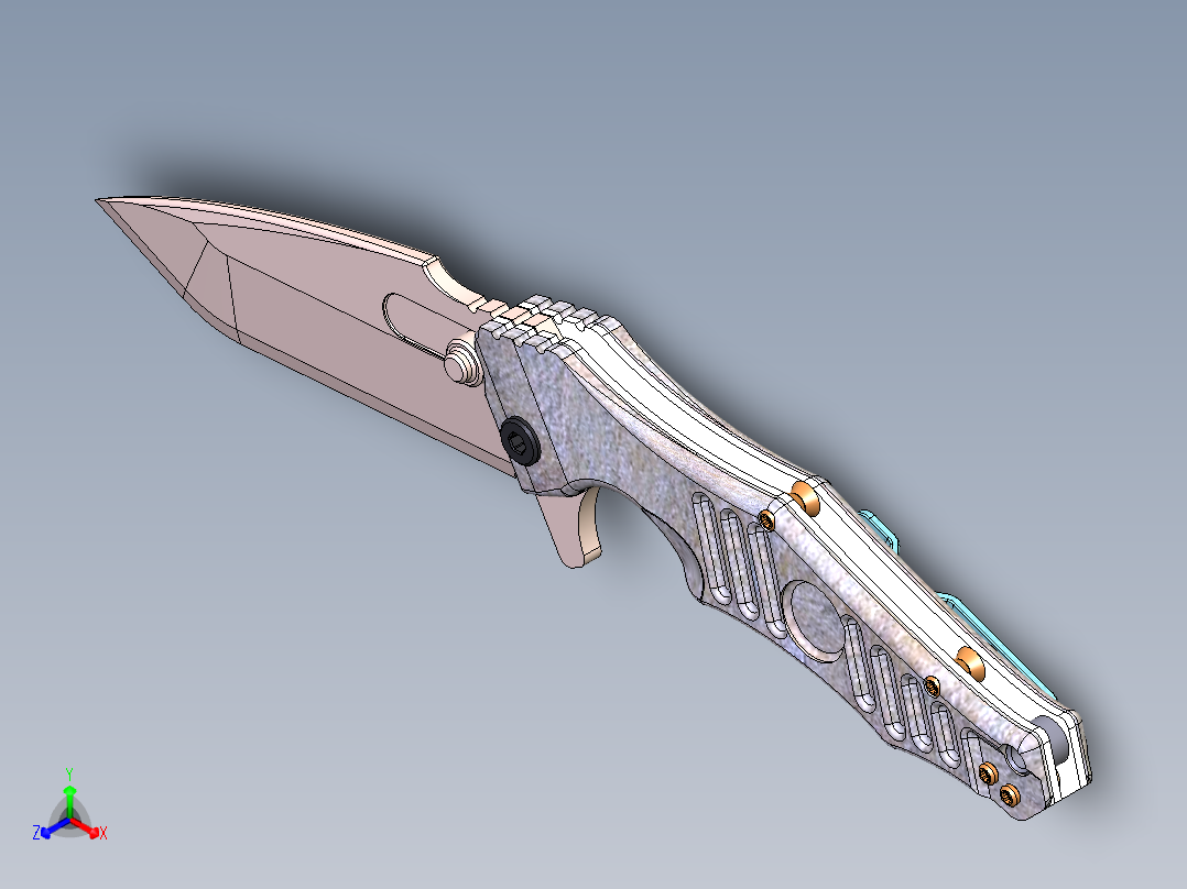 折叠刀+O-Kisaku正等轴测图