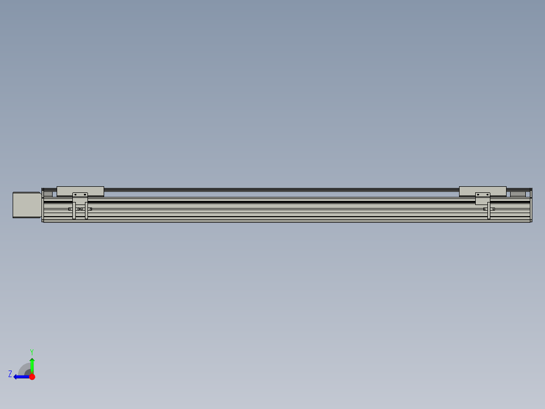直线模组WG-LHB12-S900-R(B)设计图纸右视图