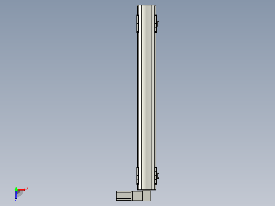 直线模组WG-LHB12-S900-R(B)设计图纸俯视图