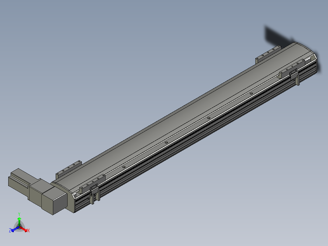 直线模组WG-LHB12-S900-R(B)设计图纸正等轴测图