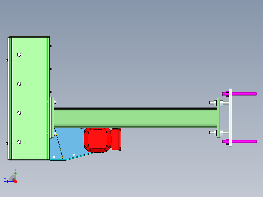 滚筒输送机 (24)右视图