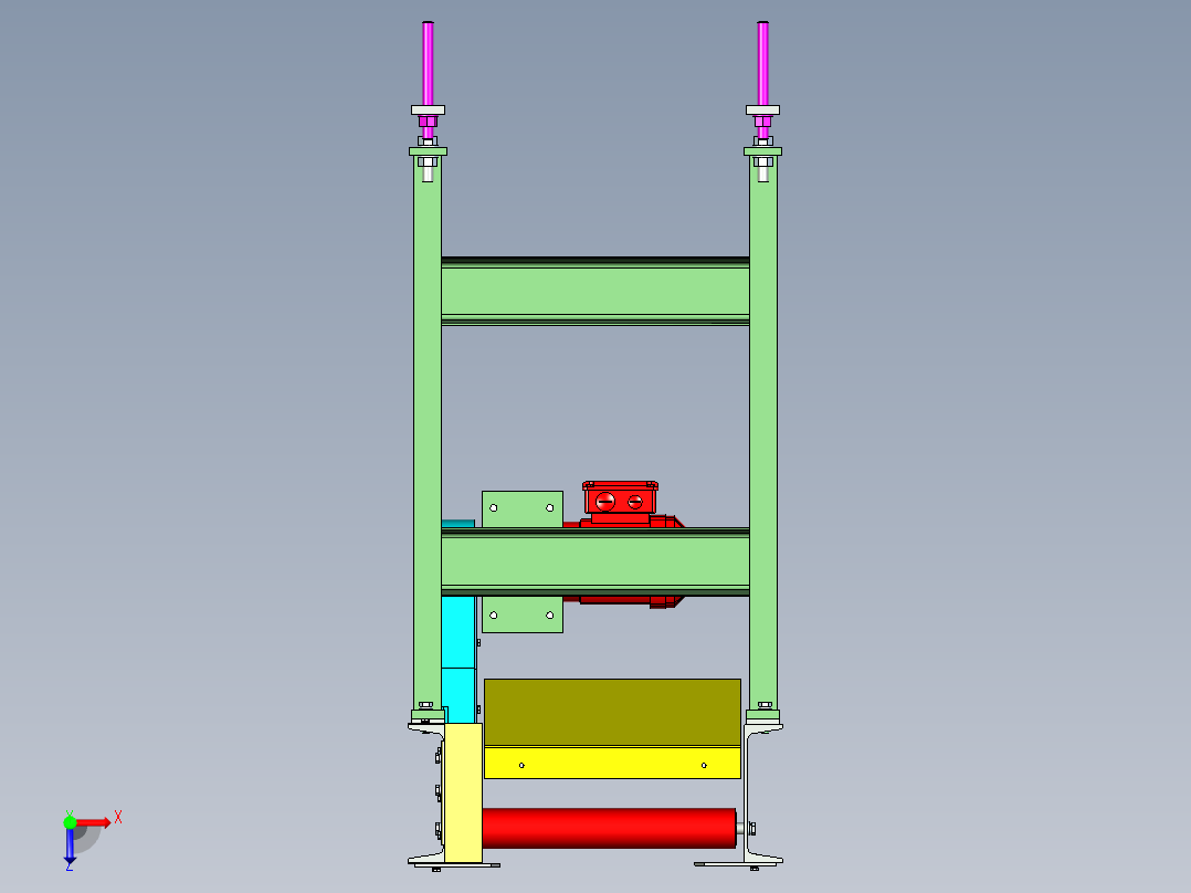 滚筒输送机 (24)俯视图