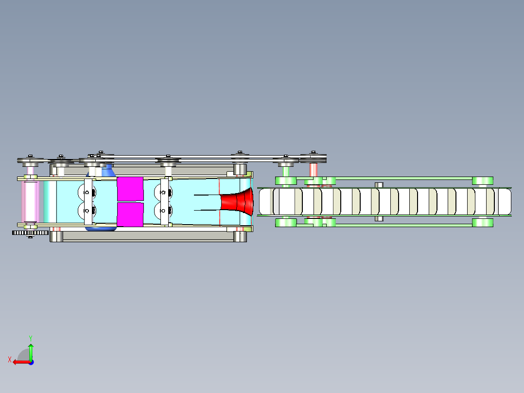 水果包装机模型设计含三维SW模型+说明书后视图