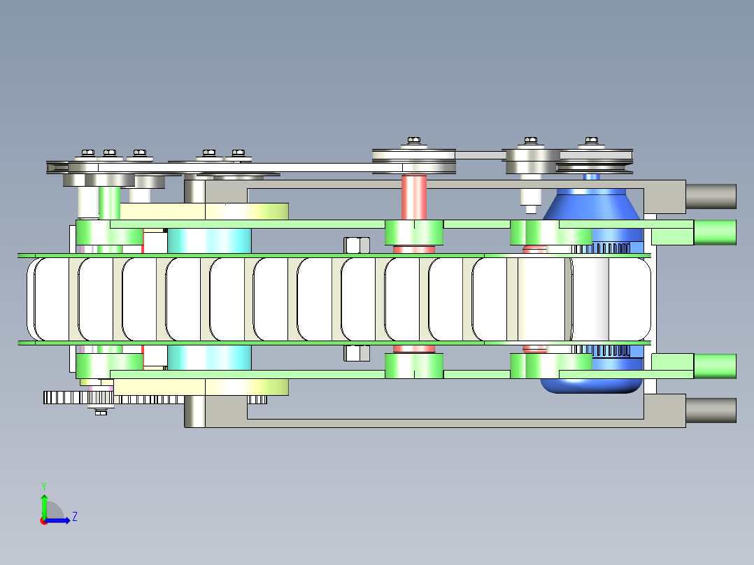水果包装机模型设计含三维SW模型+说明书左视图