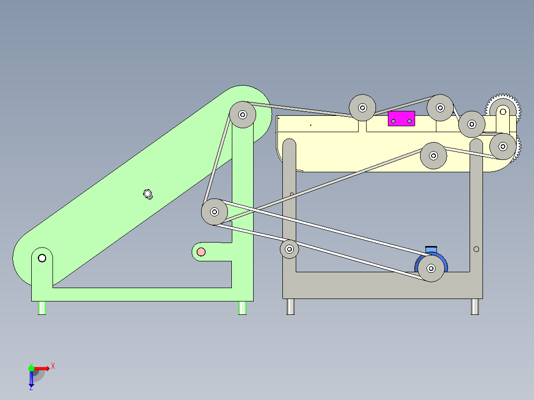 水果包装机模型设计含三维SW模型+说明书俯视图