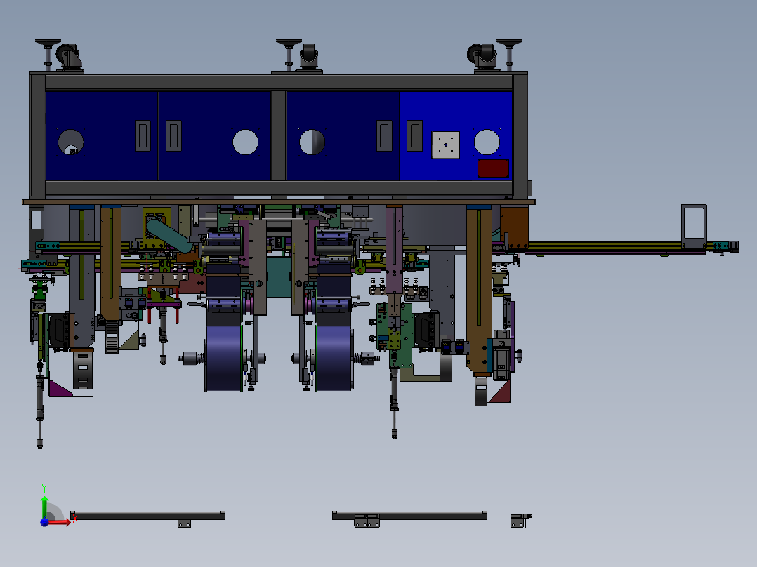 双工位裹头部外围胶纸设备sw18前视图