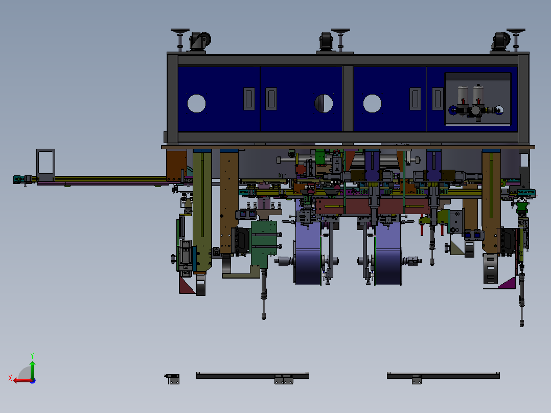 双工位裹头部外围胶纸设备sw18后视图