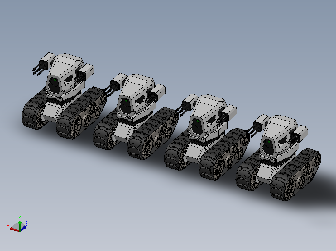 solidworks <span style='color: red'>未来</span>的坦克机器人