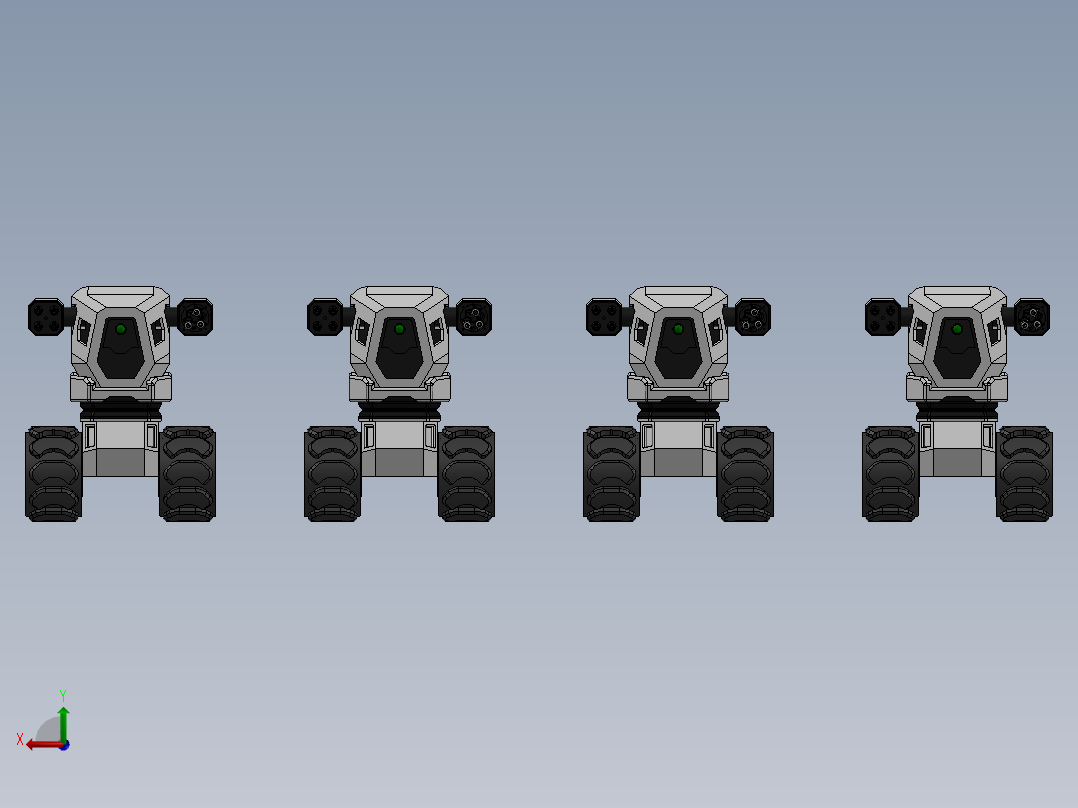 solidworks 未来的坦克机器人后视图