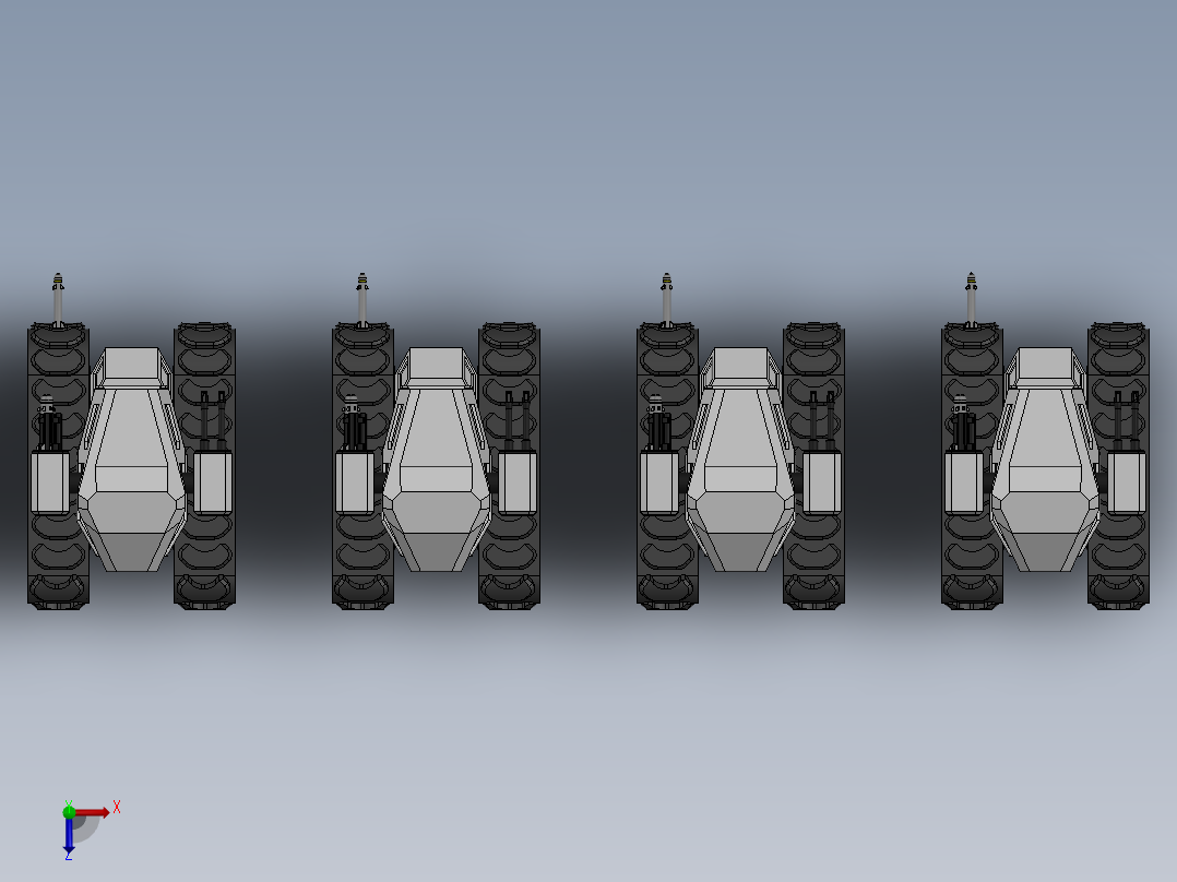 solidworks 未来的坦克机器人俯视图