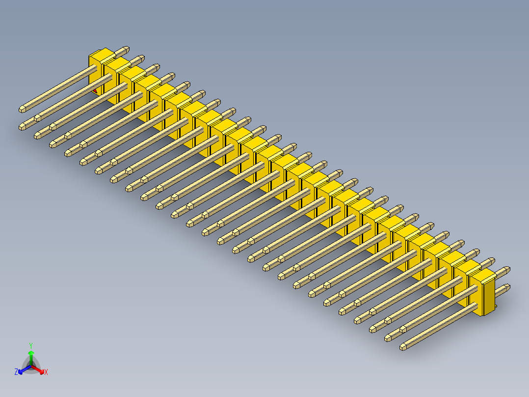彩色公头100mil（2.54mm）系列-DS1021_yellow_2x26p_100mil_Type5_rev1.0