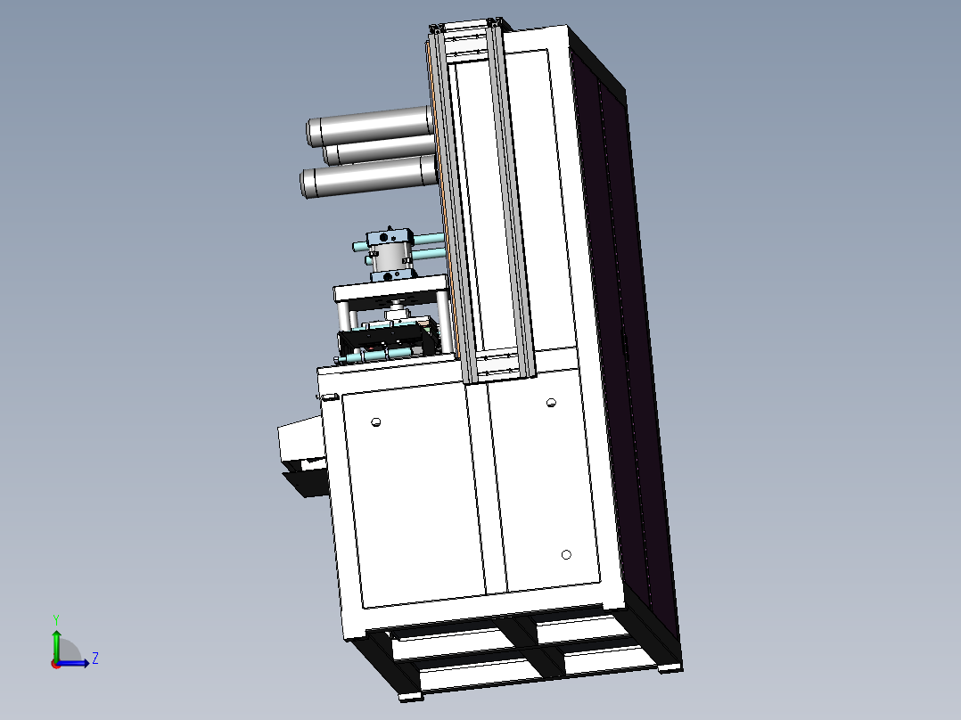复合覆膜冲孔一体机左视图