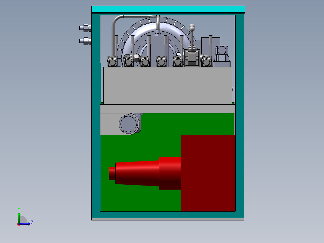 高架桥建筑用液压站左视图