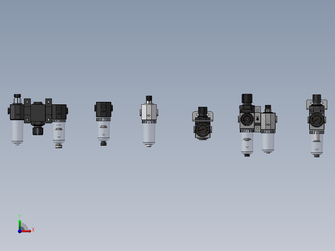 油水分离器JL JR JF JC JW系列6款前视图