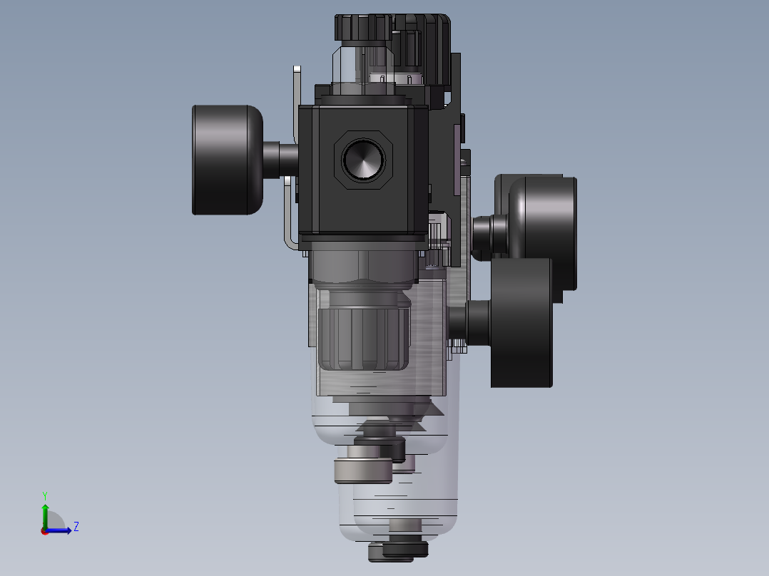 油水分离器JL JR JF JC JW系列6款左视图