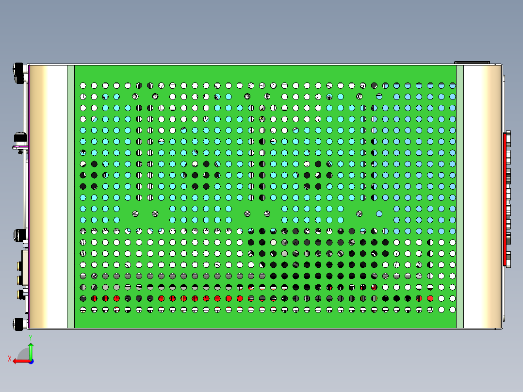 一种小型PC机箱后视图