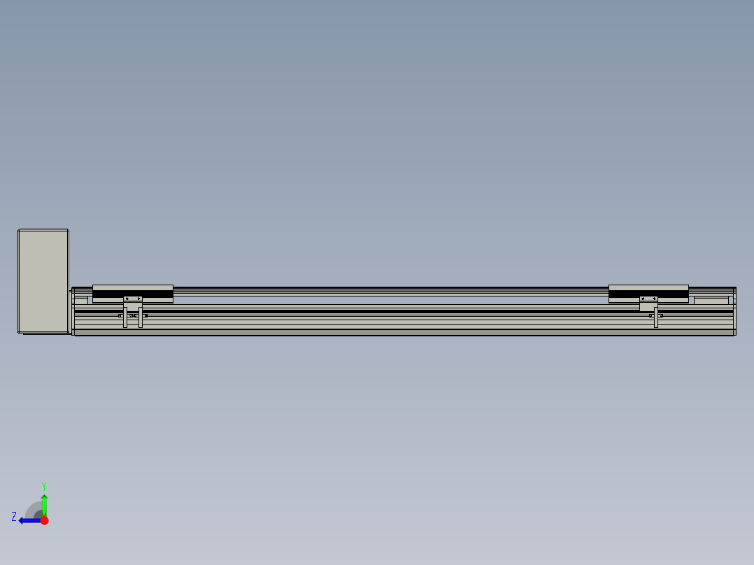 直线模组LHB17-L40-S950-RU设计图纸右视图