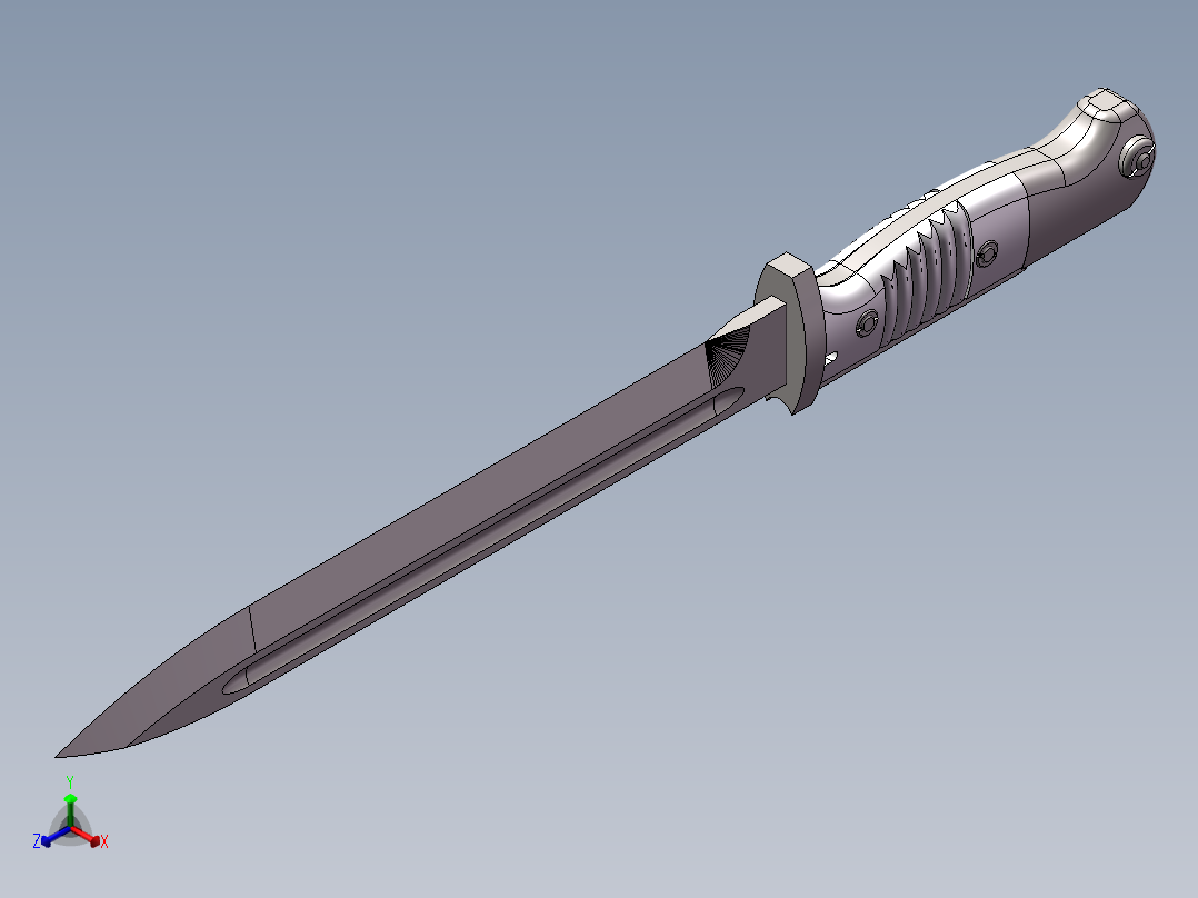 刺刀正等轴测图