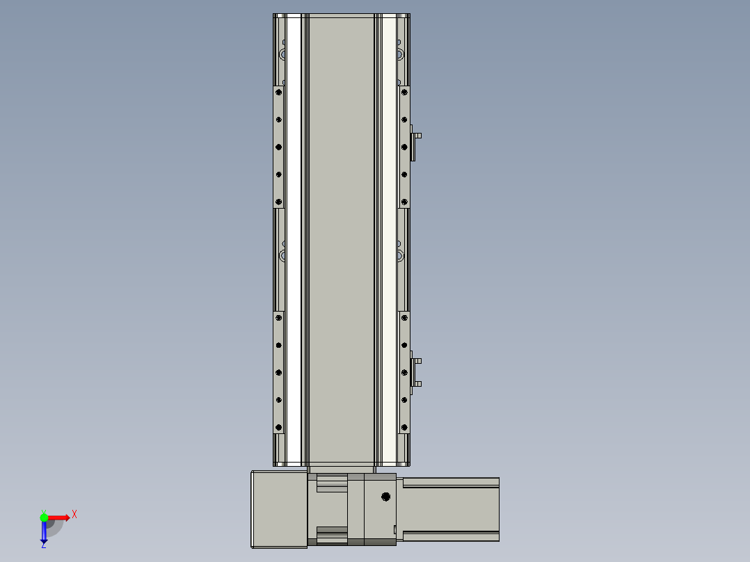 直线模组LHB17-L40-S250-LU设计图纸俯视图