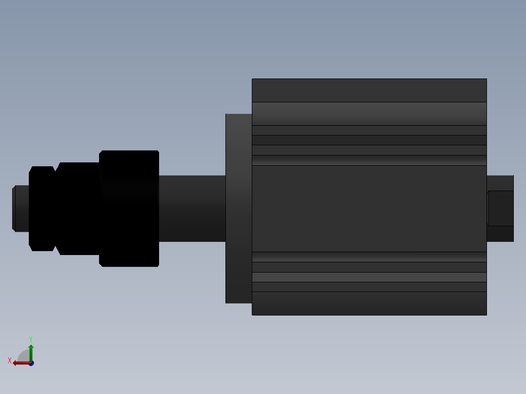 气缸CDQ2B50-20DZ-XC8后视图