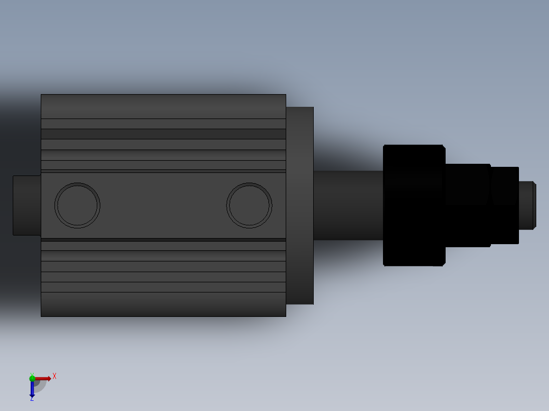 气缸CDQ2B50-20DZ-XC8俯视图