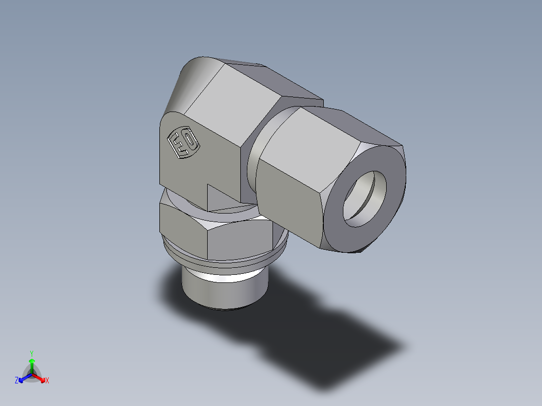 卡套式工业通用硬管接头EO_Adjustable_Locknut_elbow_WEE10LMCF
