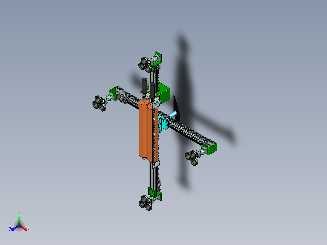 玻璃幕墙清洁机器人设计资料带仿真视频含三维二维说明书正等轴测图