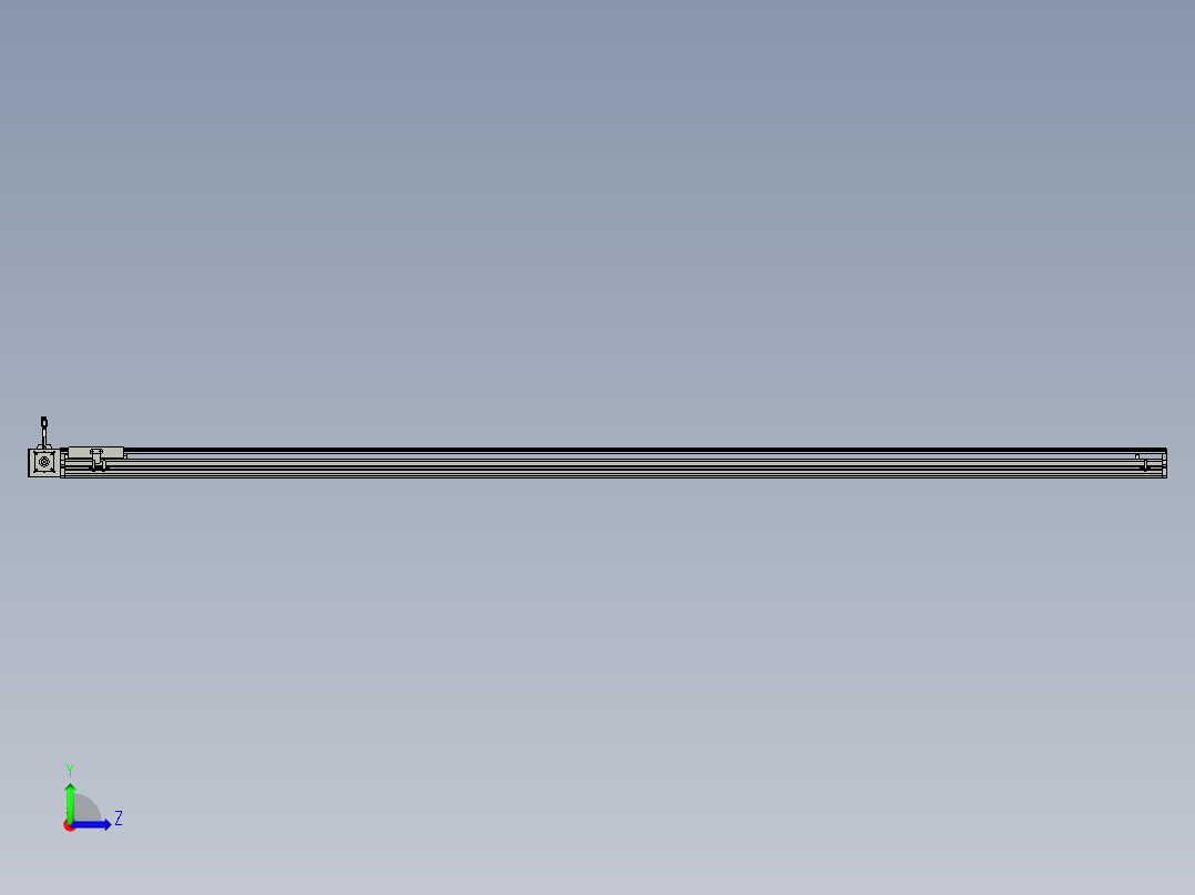 东锦同步带传动-直线滑台模组DH135B-L125-S2550-BL-P400W-C3左视图