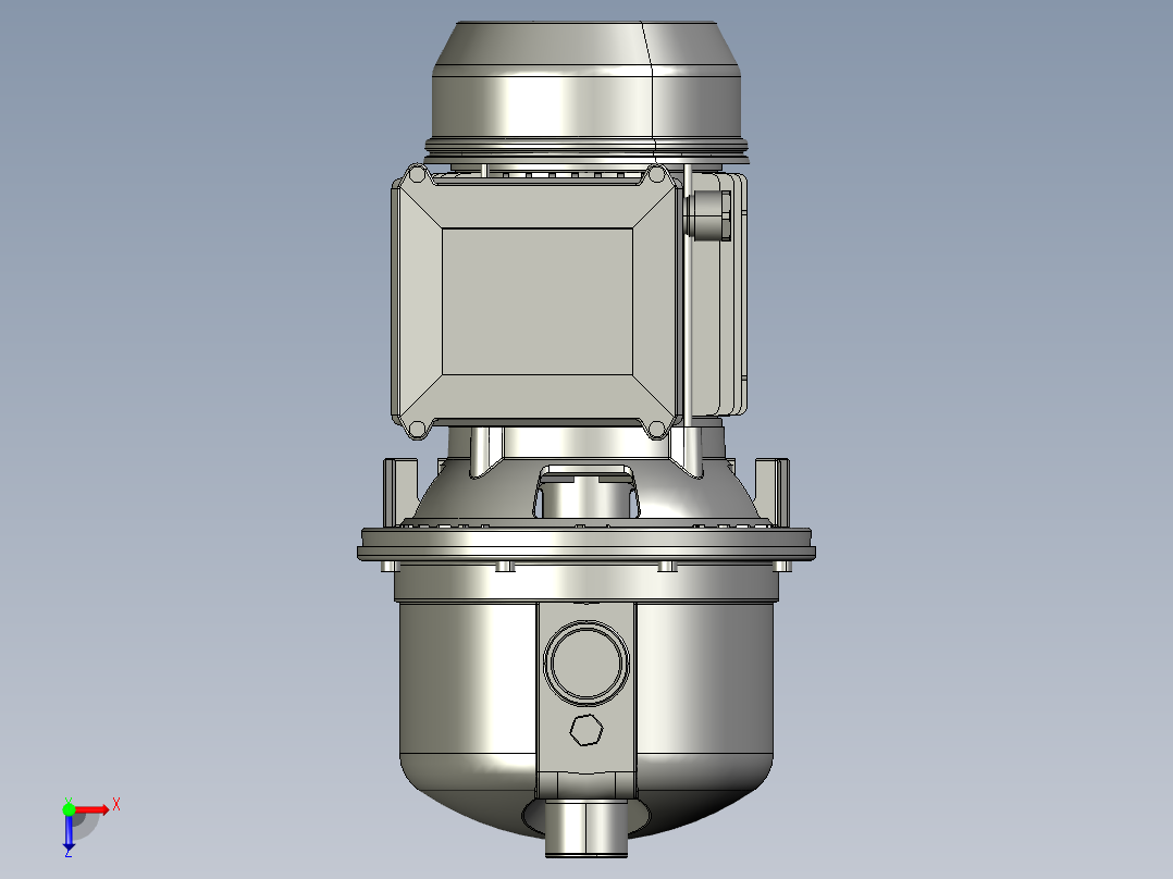 自吸不锈钢泵俯视图