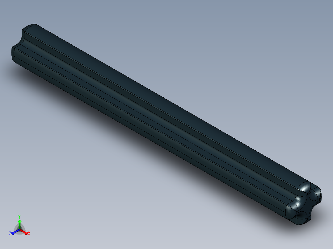 乐高机械组车桥-32073 Black Technic Axle 5.STEP正等轴测图