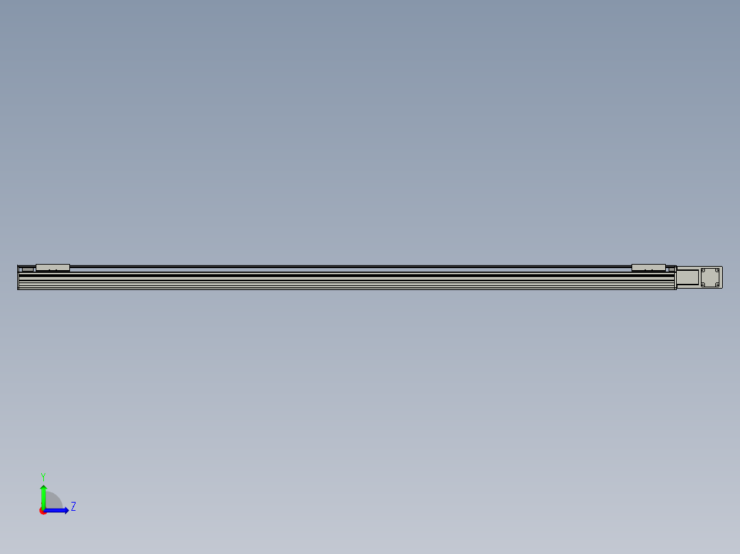 直线模组WG-LHB12-S1900-BR设计图纸左视图