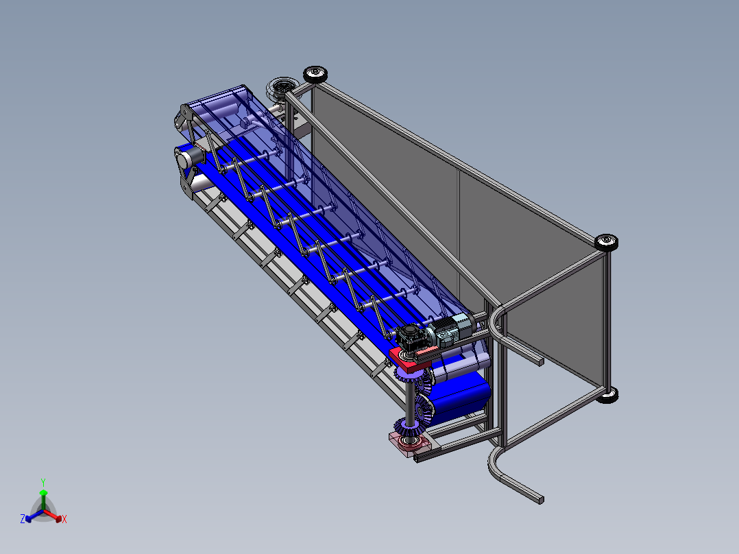 白菜收割机正等轴测图