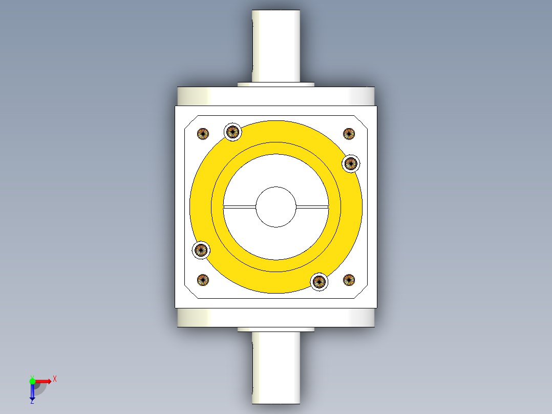 换向器PW210双轴-1 42-180-215-M12.stp俯视图