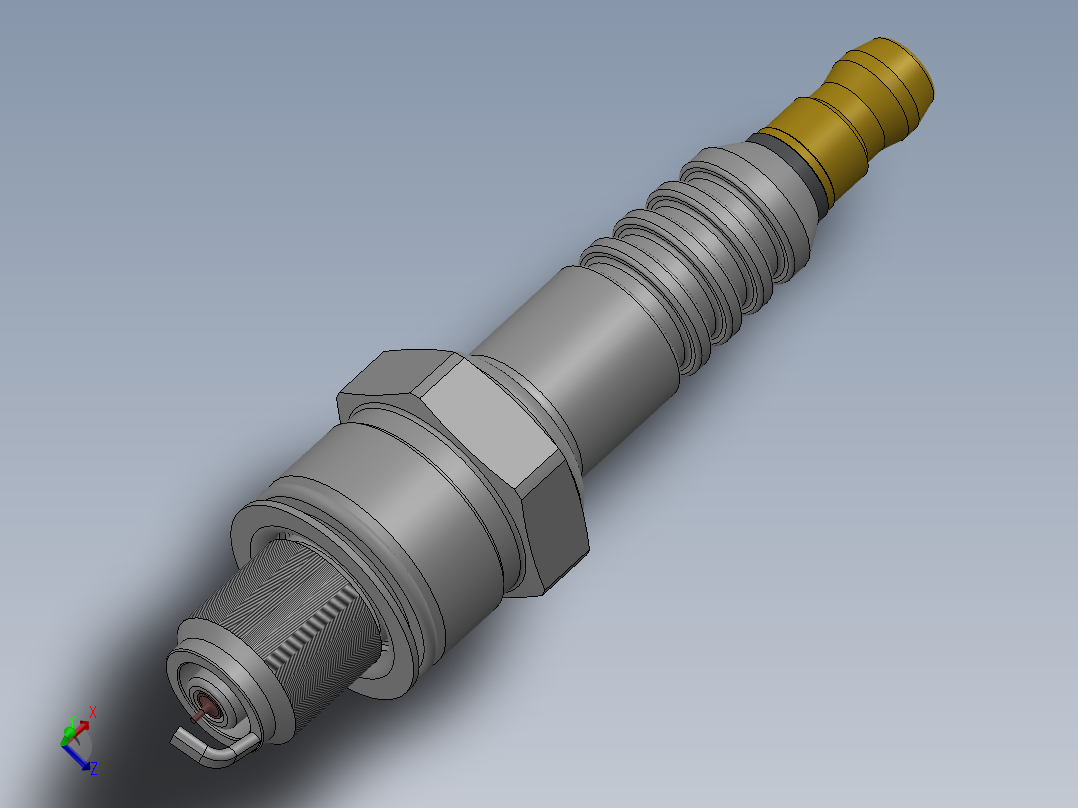 solidworks tu17vrm铱金<span style='color: red'>火花塞</span>