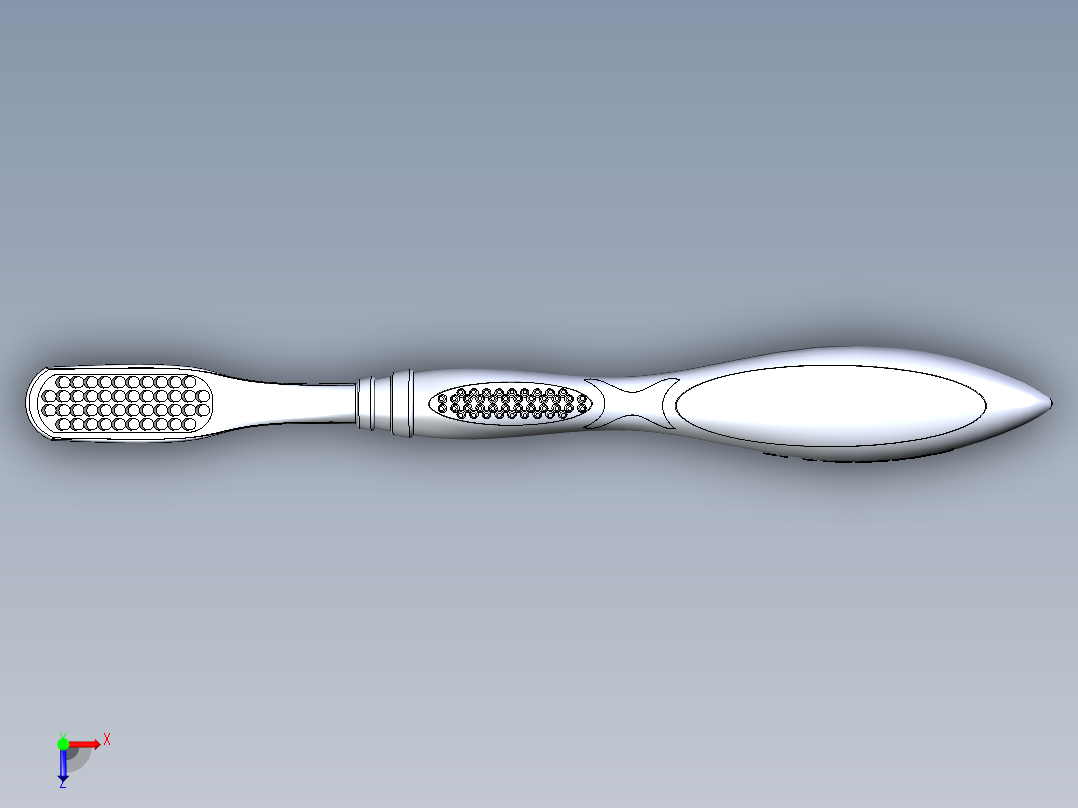 牙刷3D俯视图