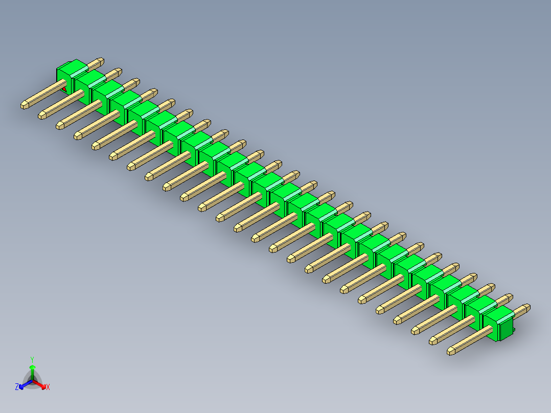 彩色公头100mil（2.54mm）系列-DS1021_green_1x25p_100mil_Type1_rev1.0