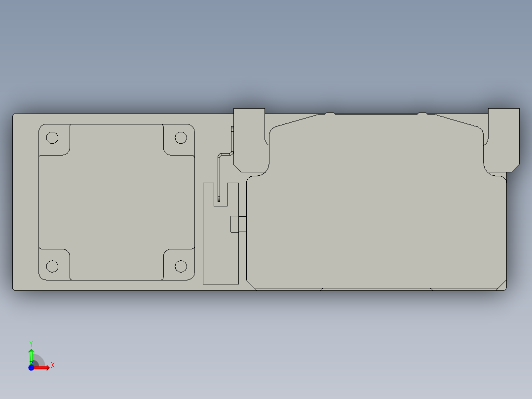 直线模组LHAT10-CA-S200-L-C3设计图纸前视图