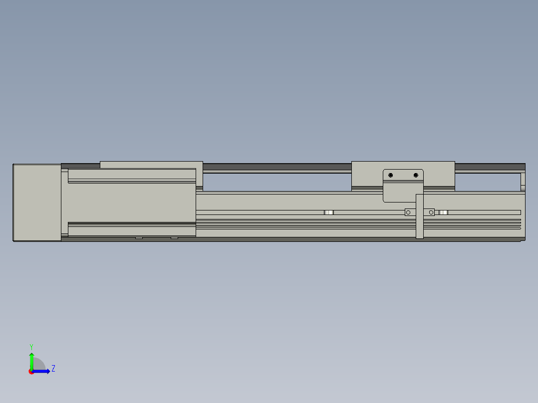 直线模组LHAT10-CA-S200-L-C3设计图纸左视图
